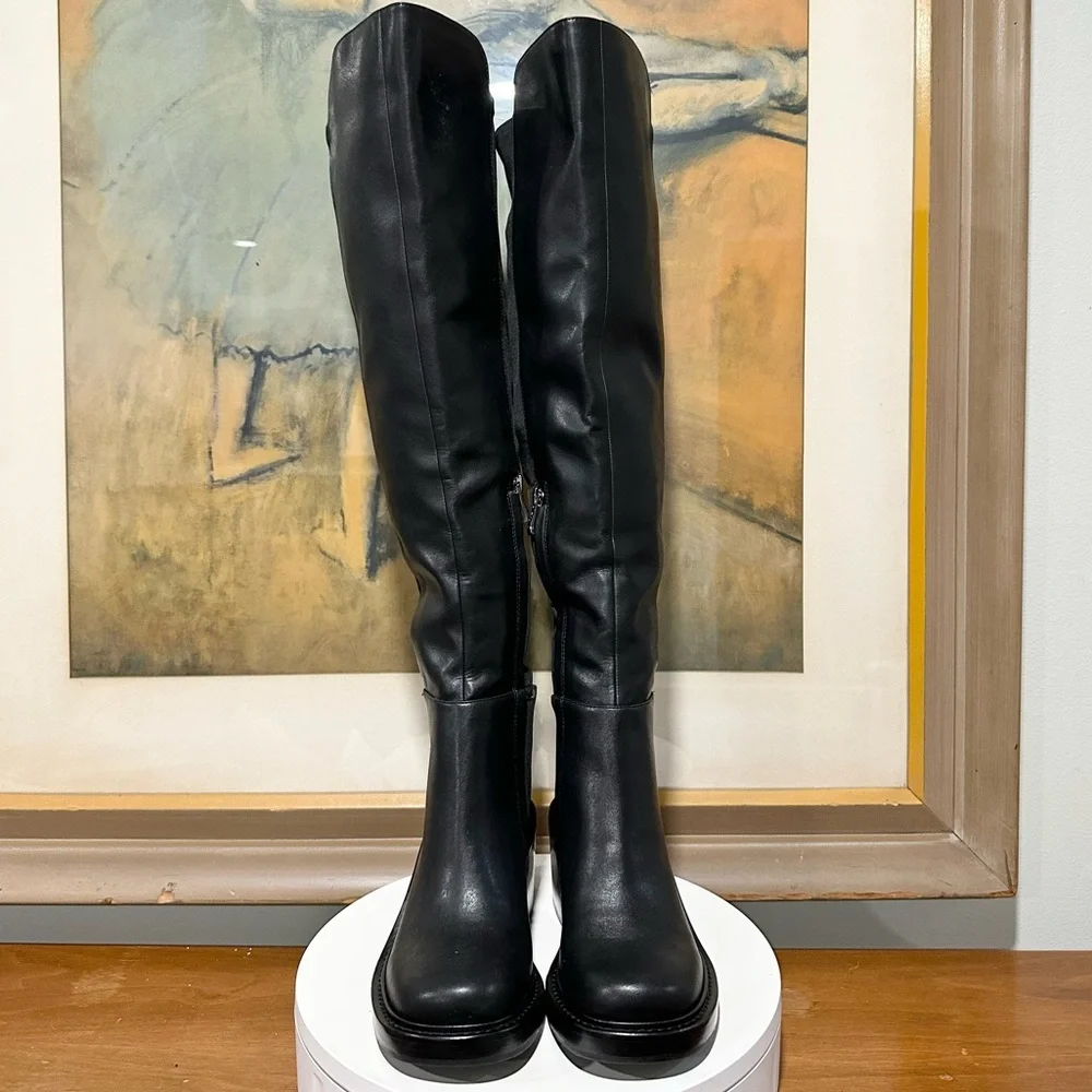 🌸DKNY🌸 Winsloe Platform Over The Knee Boots In Black Size: 5M